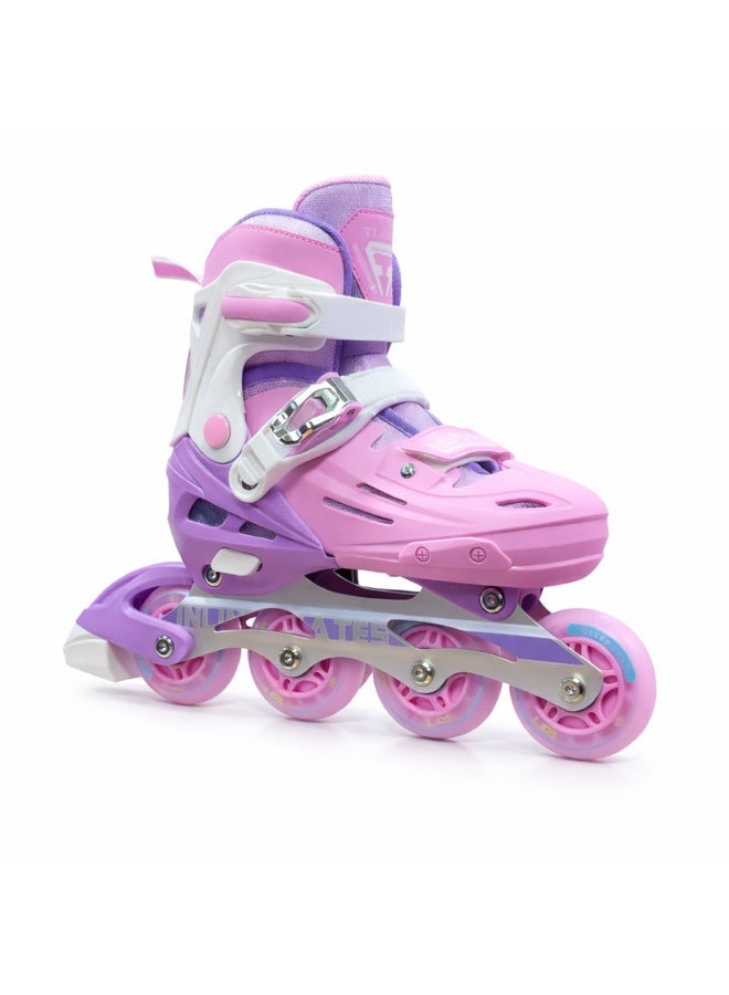 OVERS Kids & Youth Adjustable Inline Roller Skates with LED Light-Up Wheels – Complete Skating Set with Helmet, Knee Pads, Elbow Pads & Wrist Guards – Safe Outdoor Roller Blades for Boys & Girls - Image 1