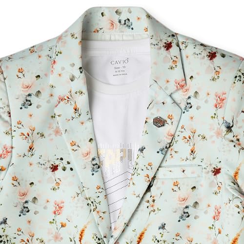 CAVIO Boys Printed Blazer and T-Shirt SkyBlue - Image 4