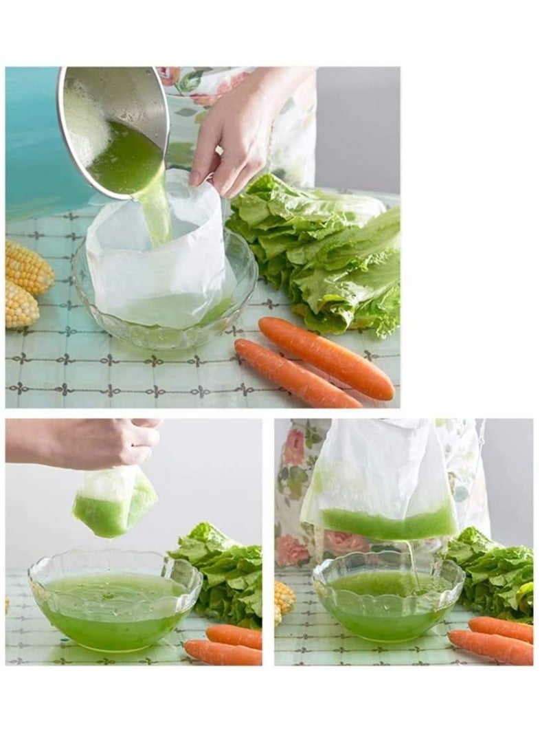 Y&D Cheesecloths For Straining Reusable,2 Pcs Pro Quality Nut Milk Bag Big 12"X12" Commercial Grade Reusable Almond And All Purpose Food Strainer Fine Mesh Nylon Cold Brew Coffee Filter - Image 2