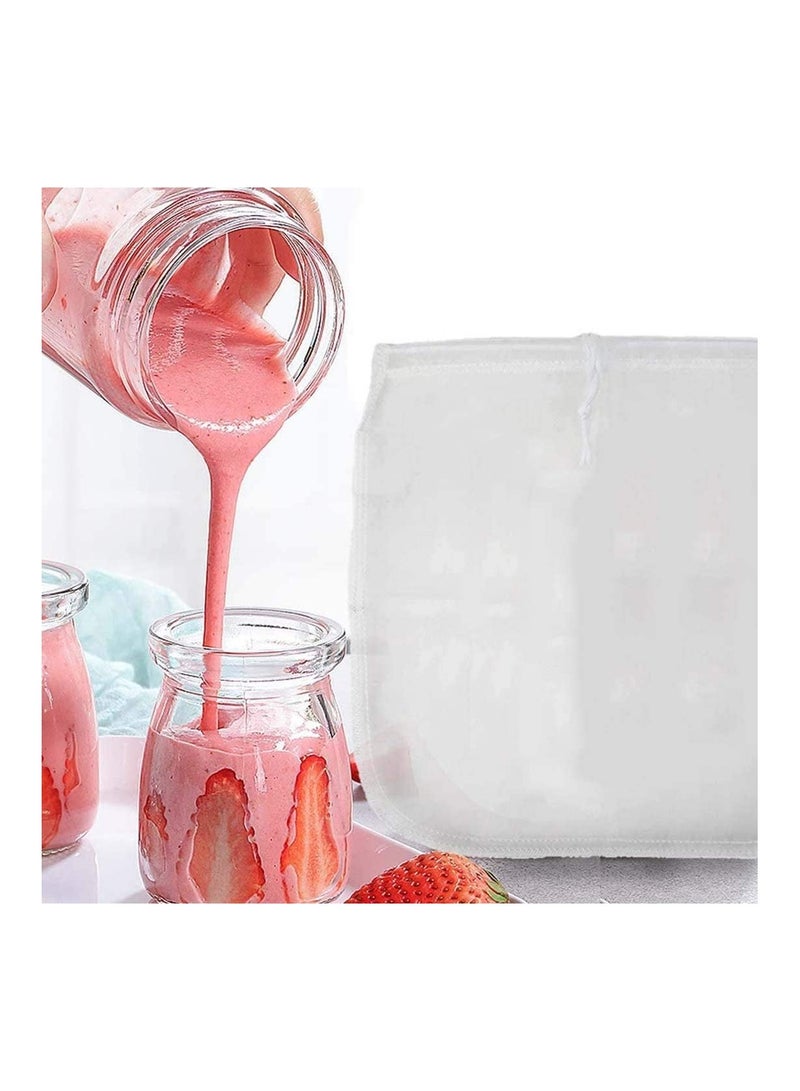 Y&D Cheesecloths For Straining Reusable,2 Pcs Pro Quality Nut Milk Bag Big 12"X12" Commercial Grade Reusable Almond And All Purpose Food Strainer Fine Mesh Nylon Cold Brew Coffee Filter - Image 5