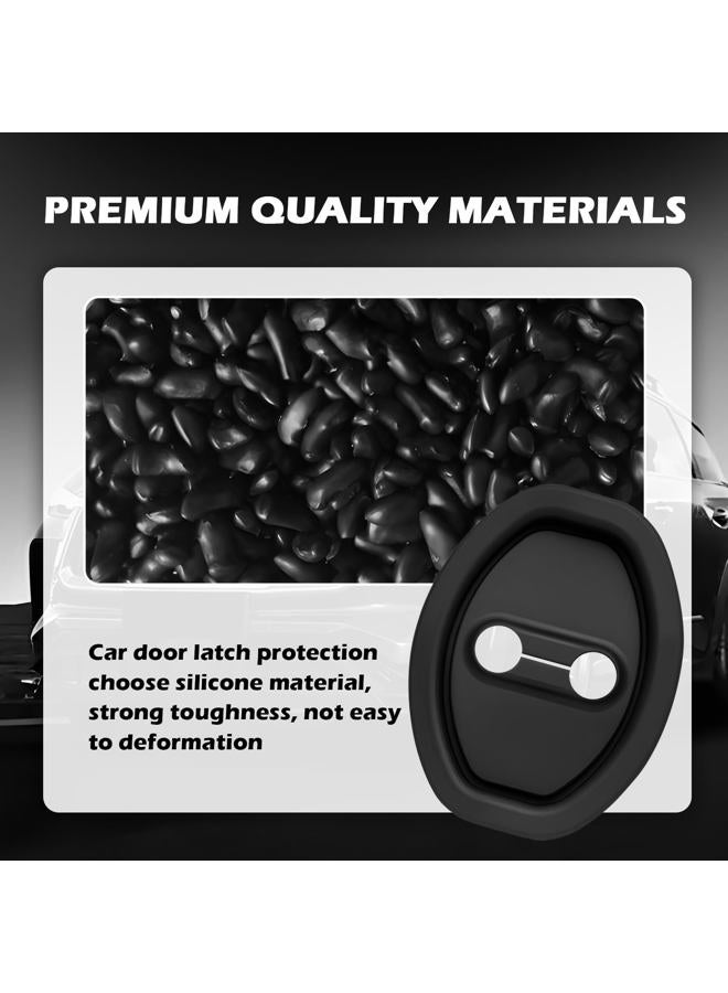 YGDMD 4PCS Car Door Strike Protector,Self-Adhesive Cars Doors Lock Cover for Reduces Noise & Protects Doors Latches,Upgraded Car Accessories Cars Door Shock Absorber for Vehicle - Image 4