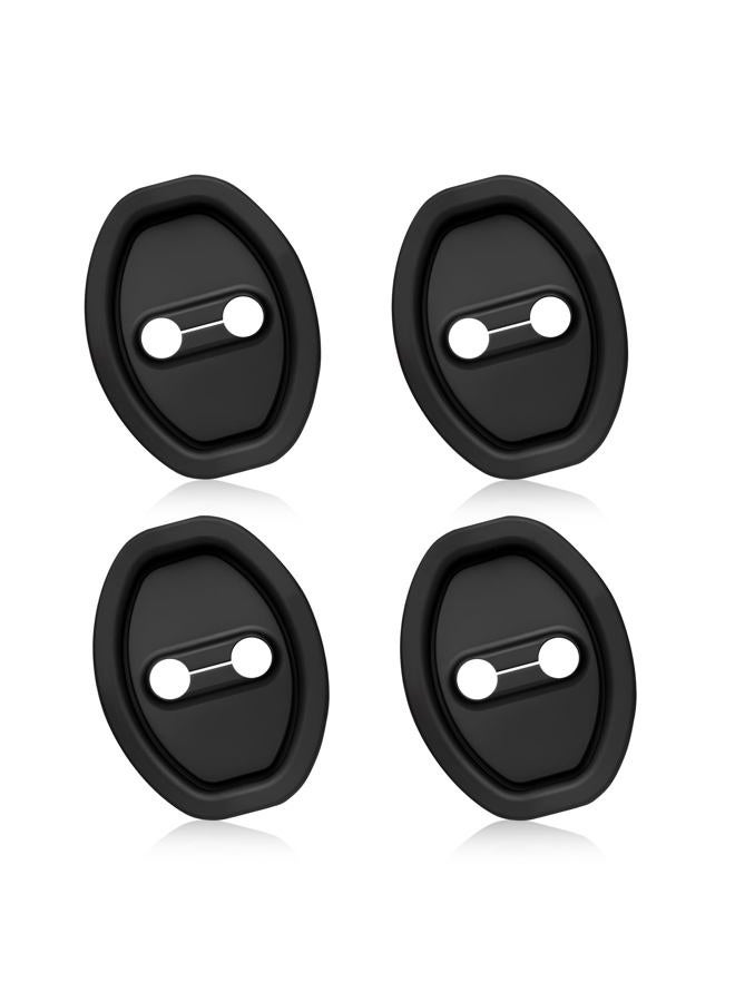 YGDMD 4PCS Car Door Strike Protector,Self-Adhesive Cars Doors Lock Cover for Reduces Noise & Protects Doors Latches,Upgraded Car Accessories Cars Door Shock Absorber for Vehicle - Image 1