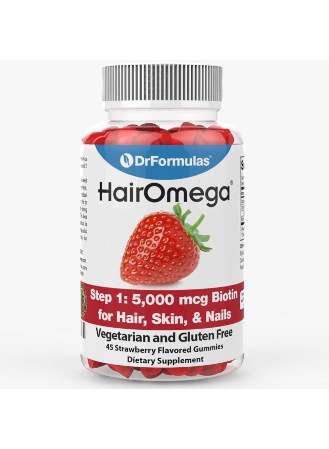 DrFormulas HairOmega 5000 mcg Biotin Gummies for Hair Growth - Image 2
