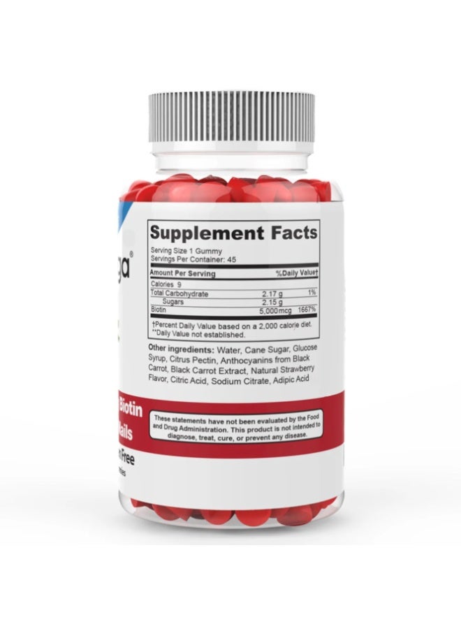 DrFormulas HairOmega 5000 mcg Biotin Gummies for Hair Growth - Image 1