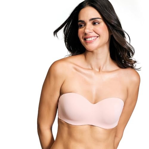 NYKD (NYB027 Padded & Wired Ultimate Multiway Strapless Bra for Women | Anti Slip Bra with Seamless Neckline & Soft Detachable Straps - Pink (40C) - Image 1