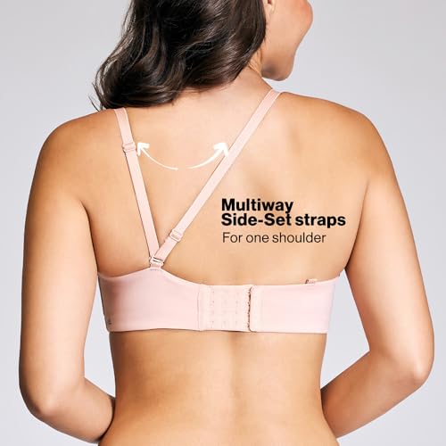 NYKD (NYB027 Padded & Wired Ultimate Multiway Strapless Bra for Women | Anti Slip Bra with Seamless Neckline & Soft Detachable Straps - Pink (40C) - Image 5