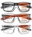 Hubeye Progressive Reading Glasses for Men and Women Ultralight Flexible AntiBlue Light ReadersMatte BlackClearMatte orange175 - Image 1
