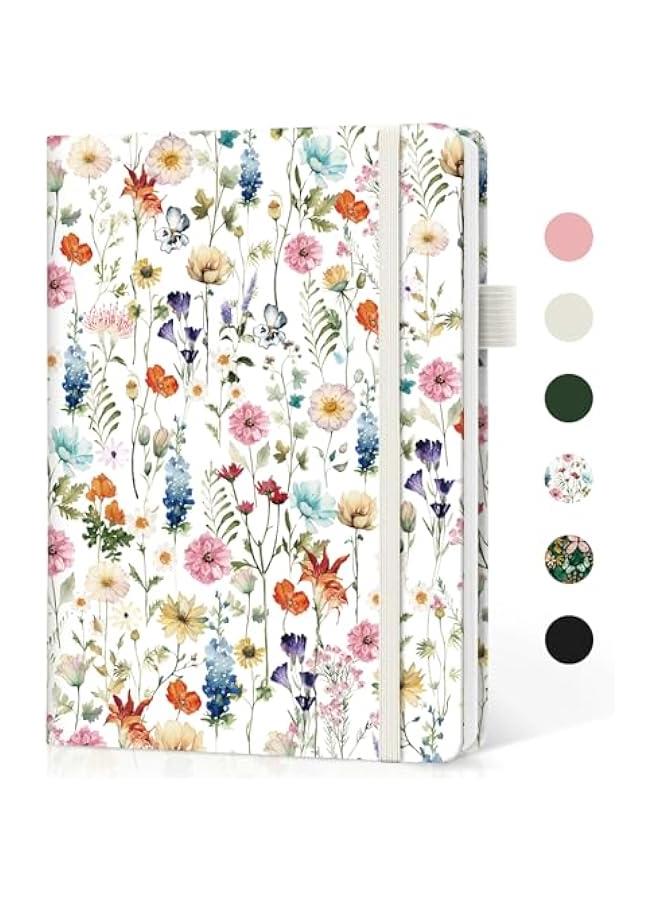 Arabest Bullet Dotted Journal Notebook for Women & Men, Hardcover Leather Journal for Writing, A5 Bullet Journaling Notebook for Work & Sketching, Perfect for Office School Home Supplies, 160 s, Garden - Image 1