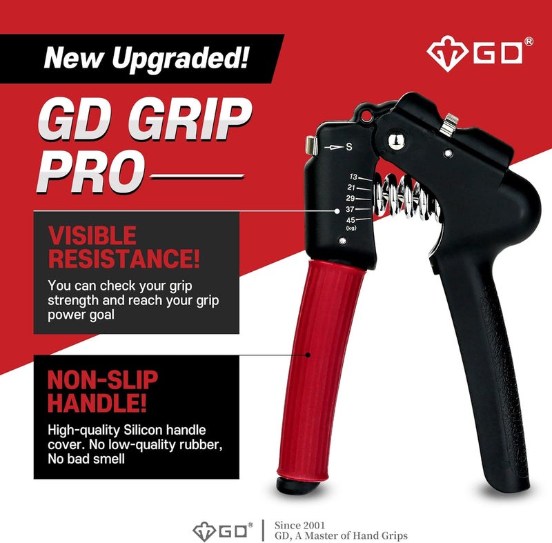 GD Grip Strength Trainer (Premium Adjustable Grip Strengthener for Forearm Training) Wrist and Forearm Strengthener - Image 2
