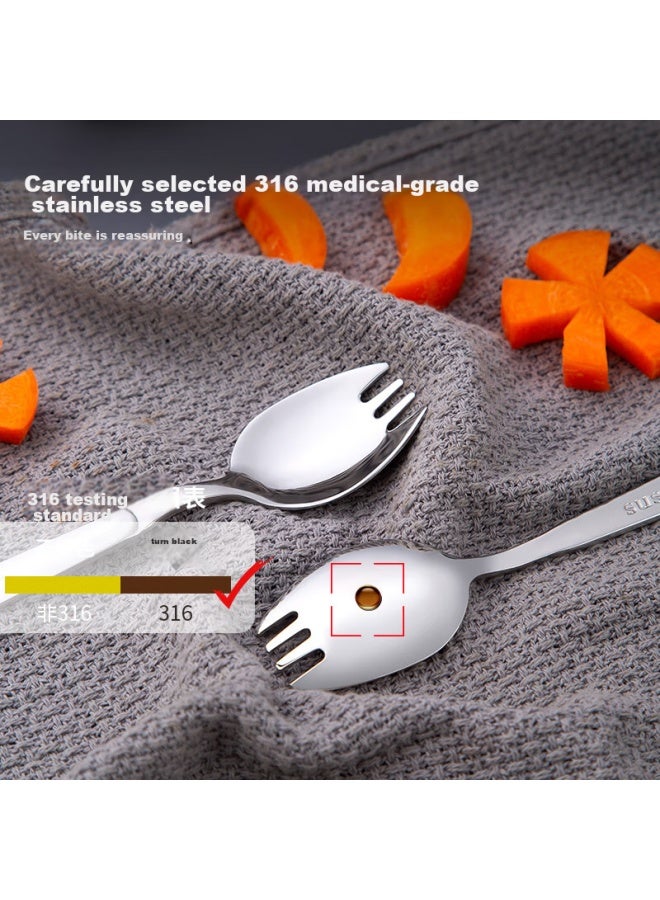 Newair 316 Stainless Steel Fork And Spoon Set, Salad Fork, Adult And Children's Cutlery, Fruit Fork And Dinner Spoon - Image 2