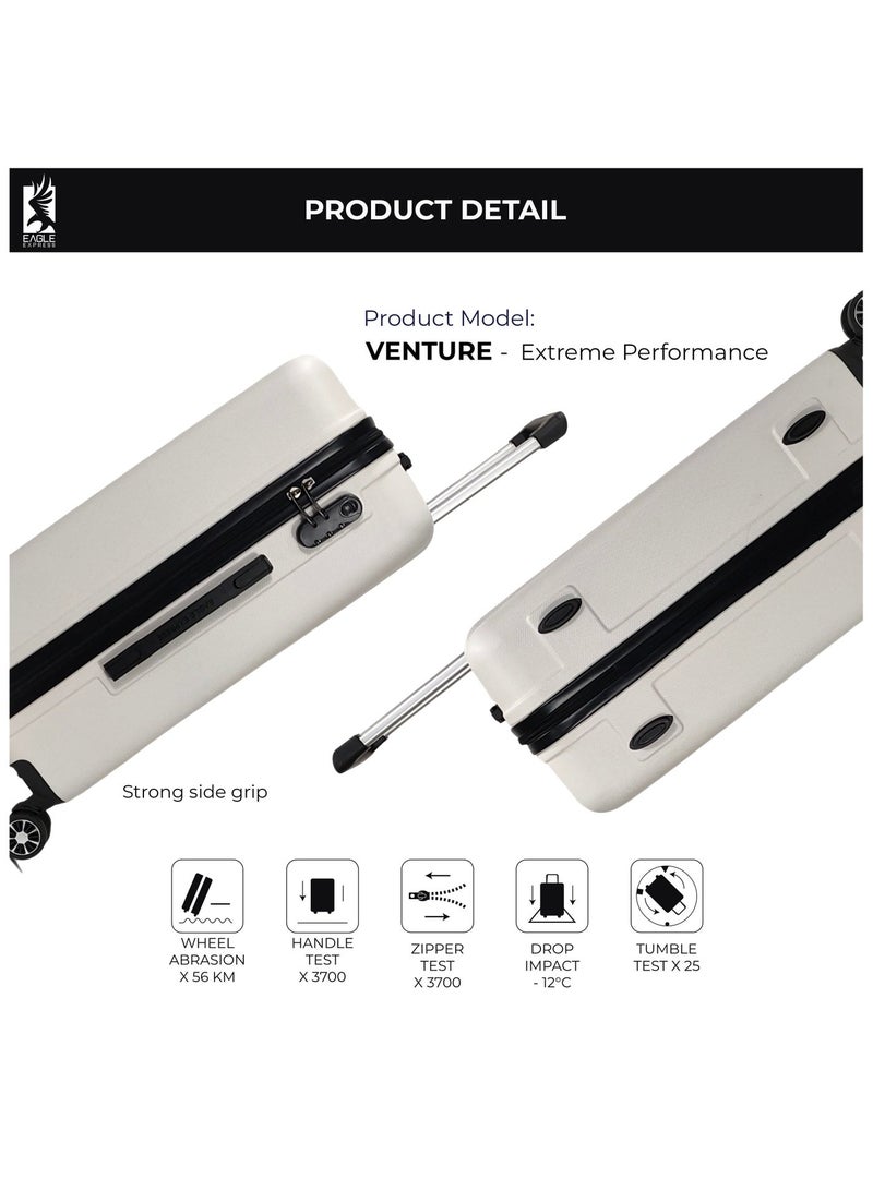 ايجل اكسبريس إيجل إكسبرس فينتشر 28" حقيبة سفر ABS صلبة – متينة وأنيقة باللون الأبيض - Image 3