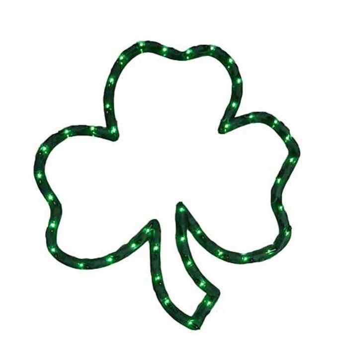 Impact Innovations IMPACT 16" Lighted St. Patrick's Day Irish Shamrock Window Silhouette Decoration - Image 2