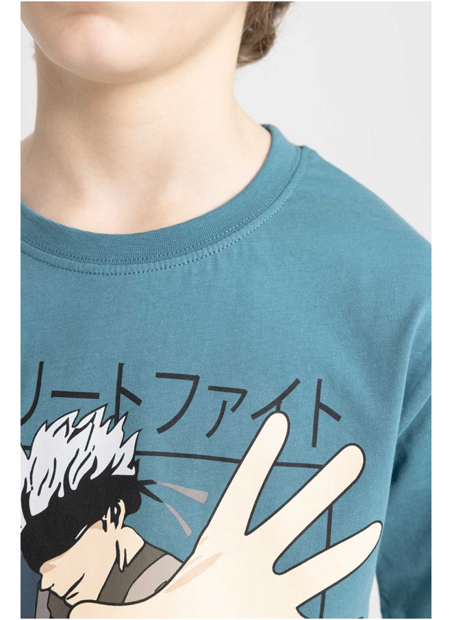 DeFacto - Boy Regular Fit Crew Neck Knitted Short Sleeve T-Shirt - Image 1