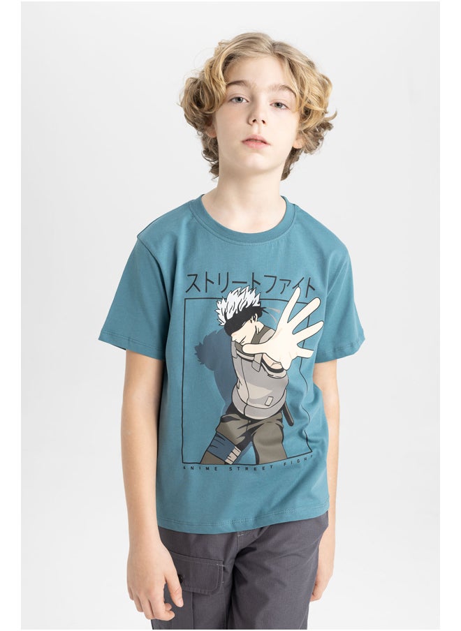 DeFacto - Boy Regular Fit Crew Neck Knitted Short Sleeve T-Shirt - Image 1