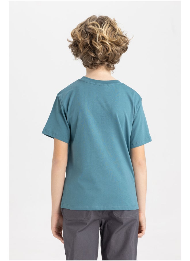 DeFacto - Boy Regular Fit Crew Neck Knitted Short Sleeve T-Shirt - Image 1