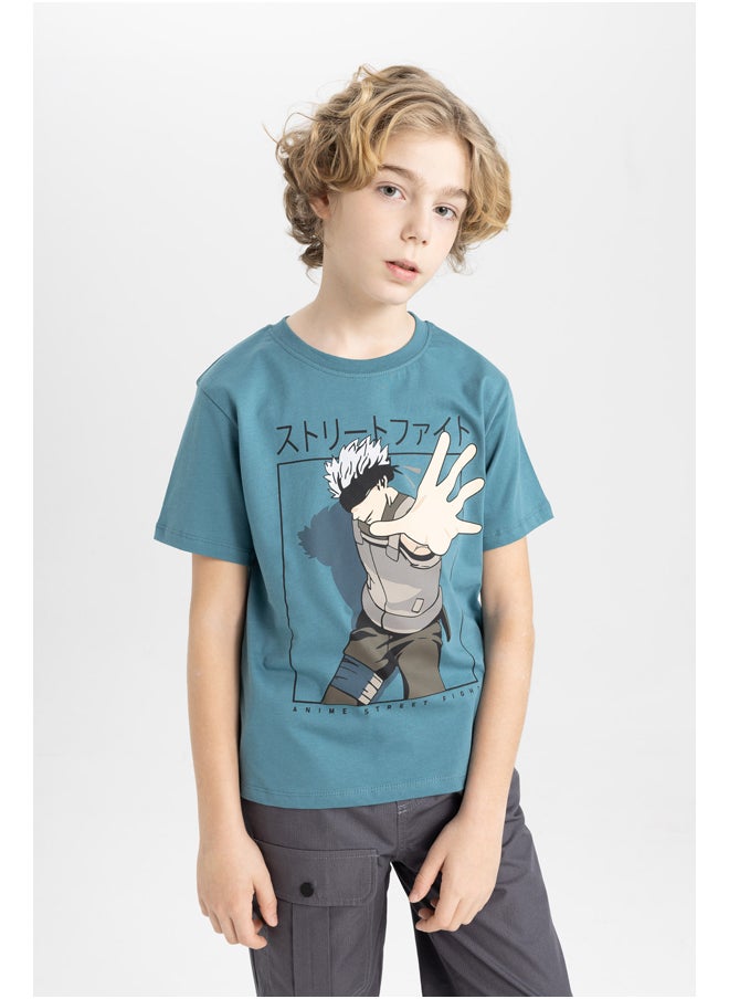 DeFacto - Boy Regular Fit Crew Neck Knitted Short Sleeve T-Shirt - Image 1