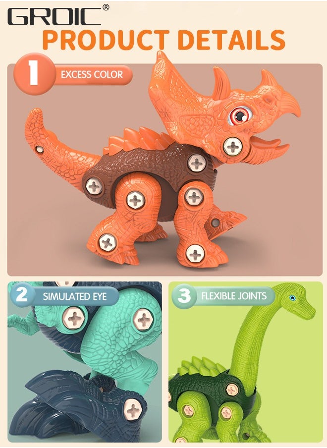 GROIC Dinosaur Toys, Take Apart Toys for kids with Electric Drill, STEM Educational Construction Building Toys, Take Apart Dinosaur Toys for kids  - Image 3