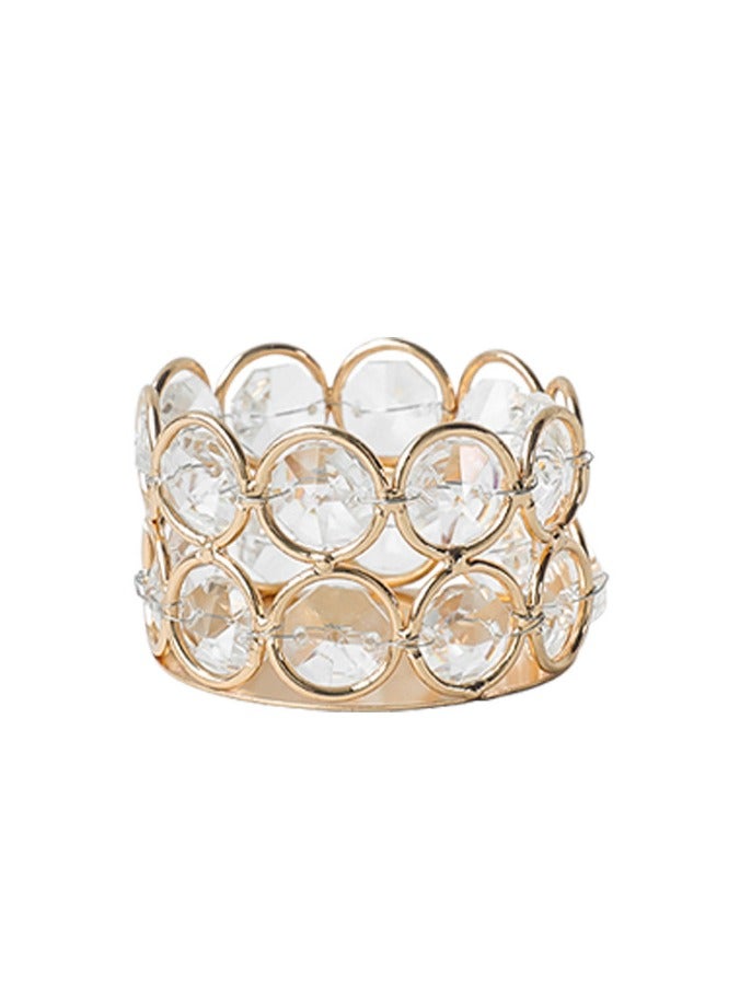 Colorful candles, cup of crystal candles, golden candles. - Image 1