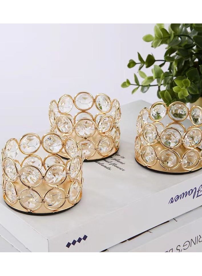 Colorful candles, cup of crystal candles, golden candles. - Image 2