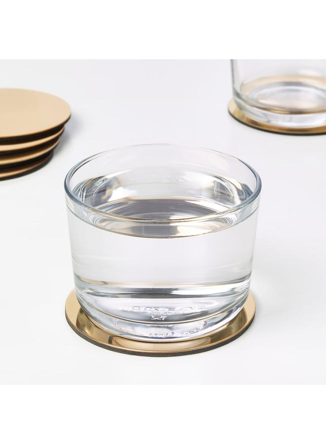 Zaboon Coasters With Holder, Brass-Colour, 8.5 Cm - Image 3