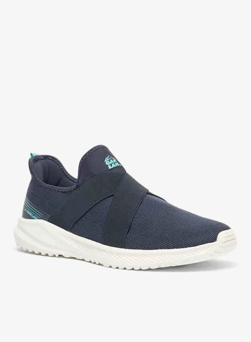 Oaklan by Shoexpress Men Logo Detail Slip-On Sports Shoes with Pull Tabs