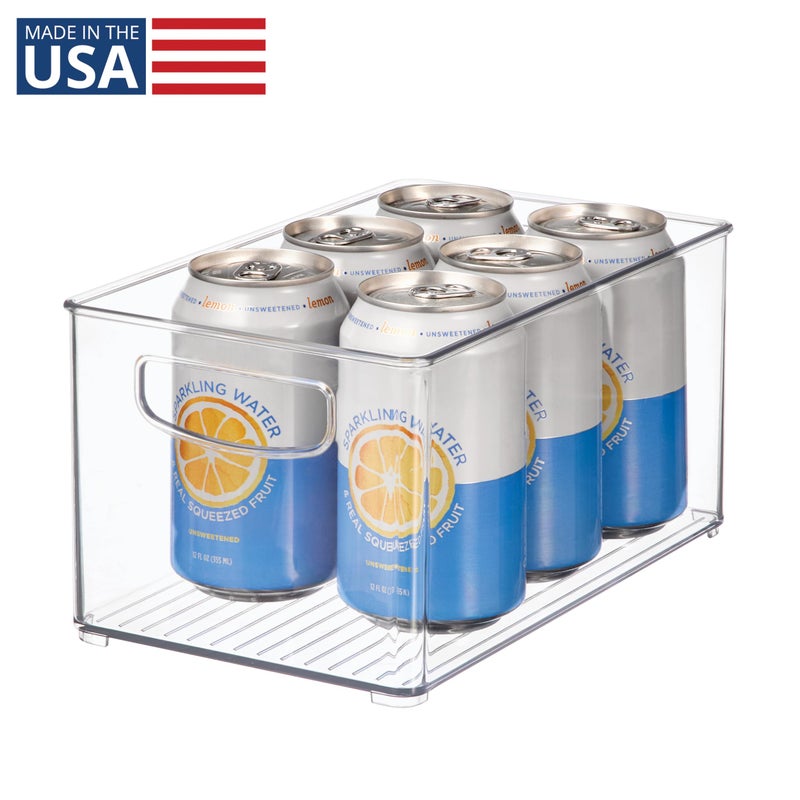 InterDesign iDesign Stackable Pantry Bin with Handles for Cabinets, Fridge or Freezer, Clear, Made in USA - Image 2