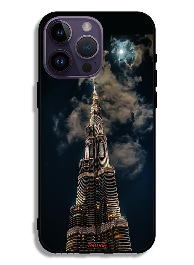 Tolwak Apple iPhone 14 Pro Max Protective Case Burj Khalifa In Night - Image 2