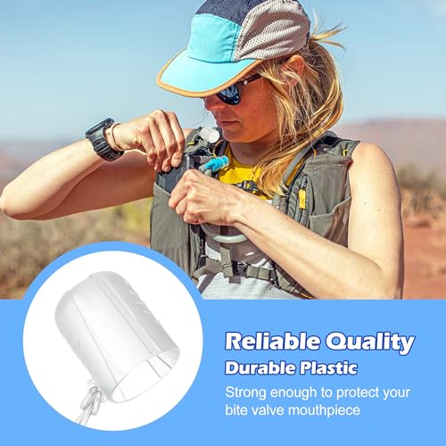Enhon 2 Packs Bite Valve Cover Replacement for Water Bladder, Compatible with Osprey Packs Hydraulics Reservoirs, Bite Valve Cover Protector Accessory for Hydration Pack Mouthpiece - Image 4