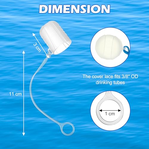 Enhon 2 Packs Bite Valve Cover Replacement for Water Bladder, Compatible with Osprey Packs Hydraulics Reservoirs, Bite Valve Cover Protector Accessory for Hydration Pack Mouthpiece - Image 2