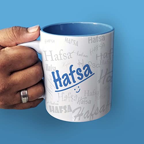 Hot Muggs Me Graffiti Mug - Hafsa Personalised Name Ceramic, 315 ml, 1 Unit - Image 3