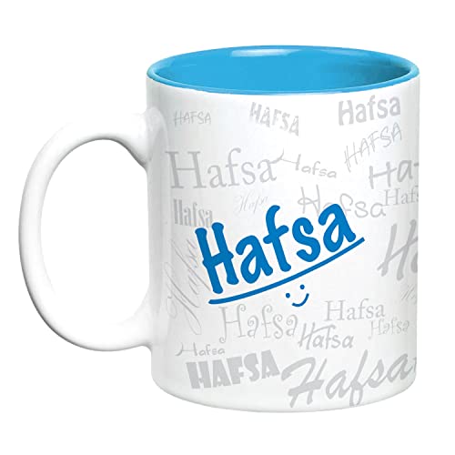 Hot Muggs Me Graffiti Mug - Hafsa Personalised Name Ceramic, 315 ml, 1 Unit - Image 1