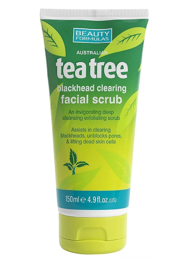BEAUTY FORMULAS TEA TREE FCIAL SCRUB 150ML