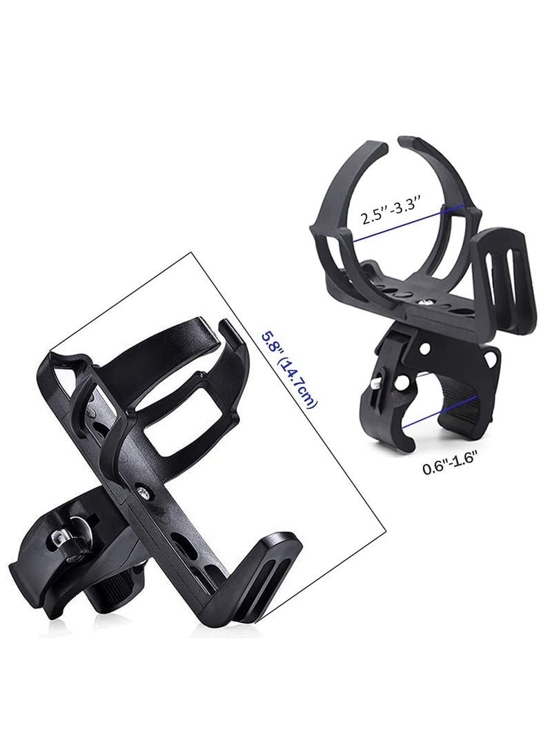 Generic - Portable Water Bottle Holder Bicycle Water Bottle Mount Cage with 360 Degree Rotation Rack Rotary Clips (Black) - Image 1
