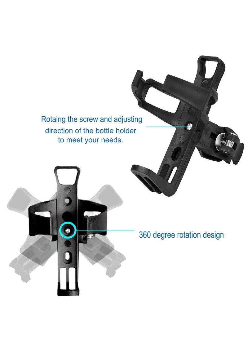 Generic - Portable Water Bottle Holder Bicycle Water Bottle Mount Cage with 360 Degree Rotation Rack Rotary Clips (Black) - Image 1