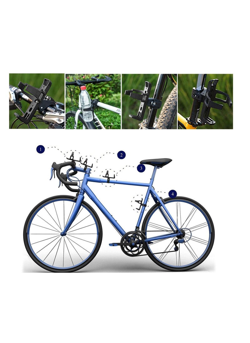 Generic - Portable Water Bottle Holder Bicycle Water Bottle Mount Cage with 360 Degree Rotation Rack Rotary Clips (Black) - Image 1