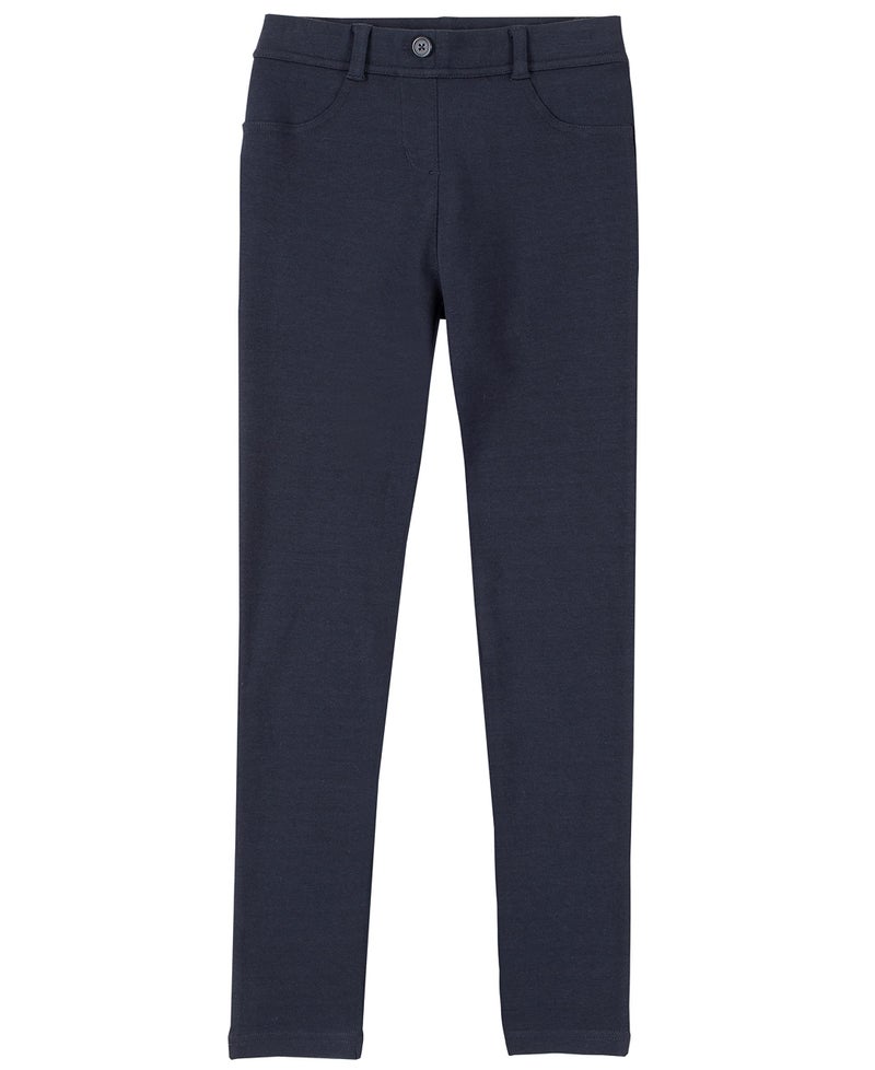 Izod Girls School Uniform Stretch Jegging Pant, Navy, 8 - Image 1