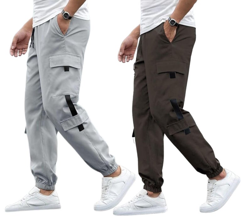 Mack Jonney Regular Fit || Multicolor || Polyester Lycra|| Pack of 2 Trackpant for Men-MM3257 - Image 1