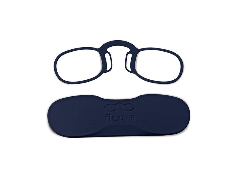 Flexsee Navy Blue Round Gravity Ready Reading Glasses Power 1.5 - Image 1