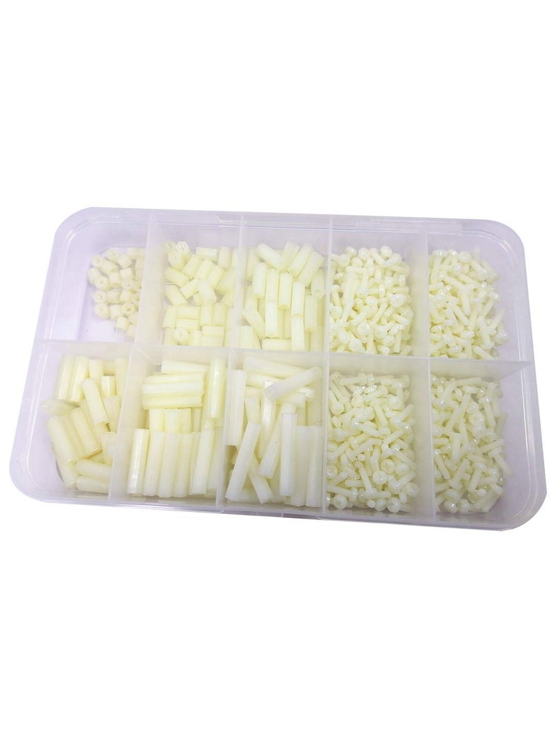 Rpi shop Rpi shop 180 Pcs Assorted M3 Female to Female full threaded Nylon Hex Standoff And Nylon Screw Kit For Quadcopter Drone Computer Circuit Board PCB DIY project  - Image 5