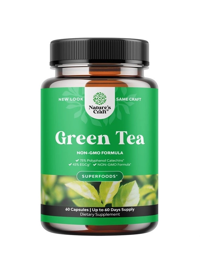 Natures Craft Green Tea Extract Capsules - Pure Extract - Weight Loss Pills - Burn Belly Fat - Metabolism Booster - Lose Weight Fast - for Men and Women Natural Detox Cleanse - Image 5