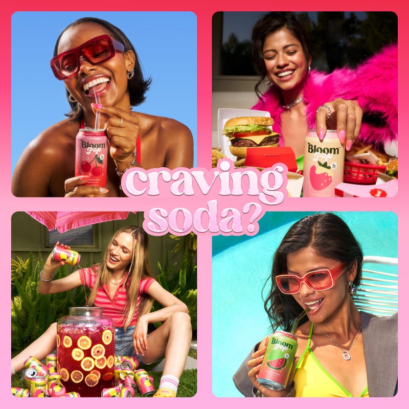 Bloom Nutrition Bloom Pop Prebiotic Soda 12 Pack, Variety Pack, 12oz Cans | Prebiotic Soda for Gut Health, Low Calorie Soda, No Caffeine, Healthy Soft Drink Alternative - Image 5