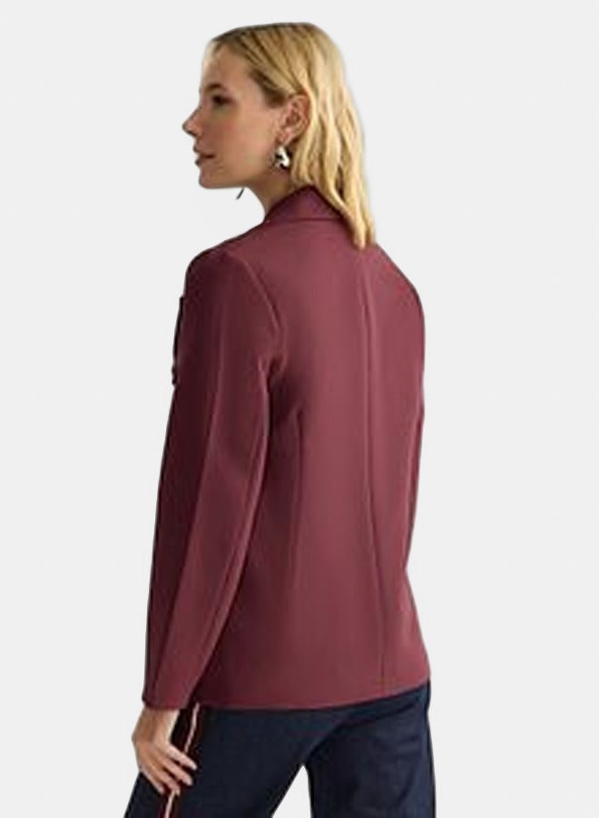 trendyol Claret Red Oversize Lined Woven Blazer Jacket TWOSS22CE0077 - Image 4