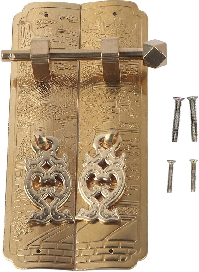 Vintage Pattern Wooden Cabinet Faceplate Antique Design Decorative Furniture Hardware - Image 1