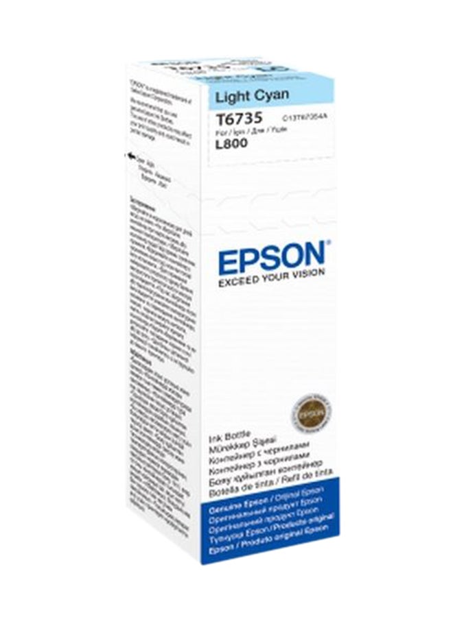 Epson T6735 EcoTank Ink Bottle, Light Cyan Ink for Printer Refill, 70 ml - Light Cyan