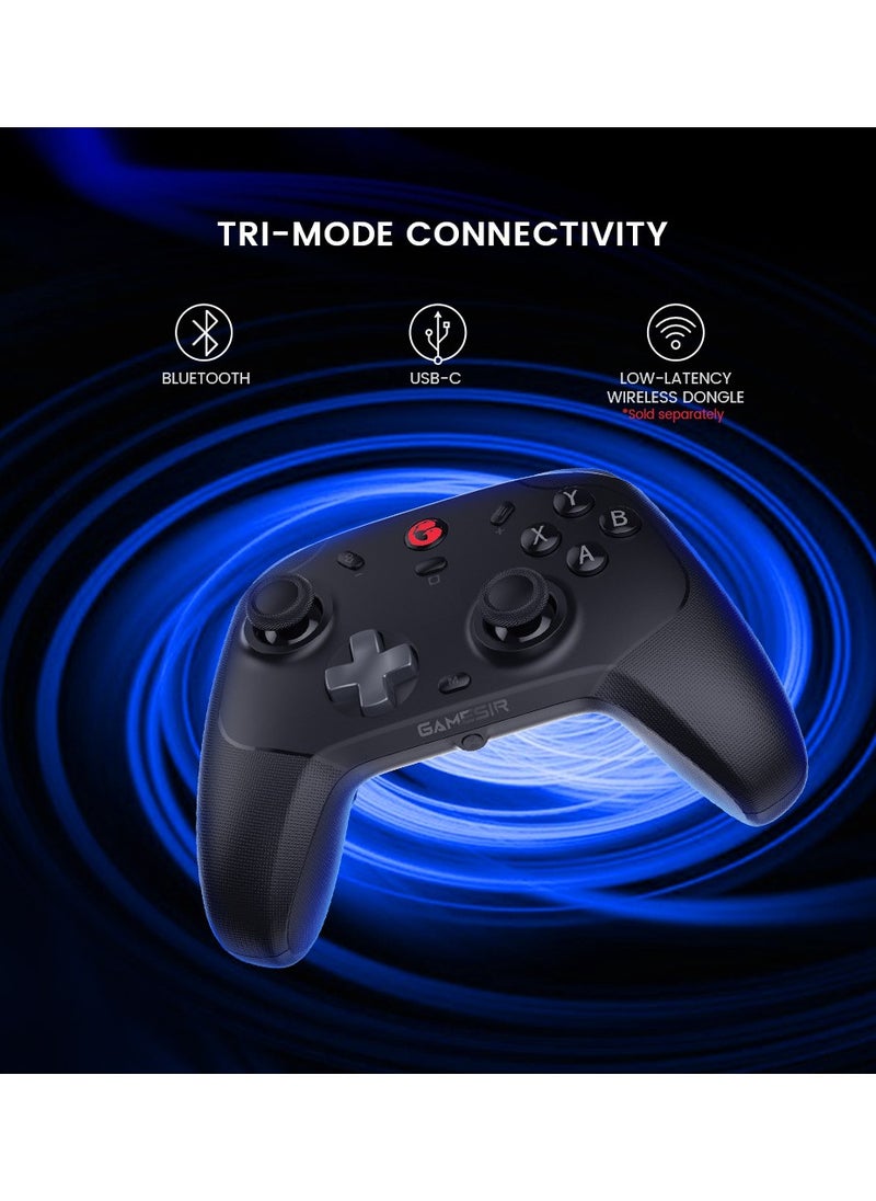 Wireless Gamepad GameSir T4 Cyclone Pro Bluetooth Game Controller for Switch/Lite/OLED Switch Remote Gamepad with Hall Effect Sensing Joystick, Compatible with Steam Deck, Android, iOS, Windows Black