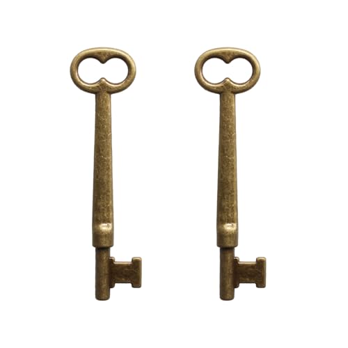VIDABTE KY-30 Skeleton Key, Universal Skeleton Key with Double Notched Bit for House Doors with Mortise Locks, Mortise Lock Keys (2 pcs) - Image 1