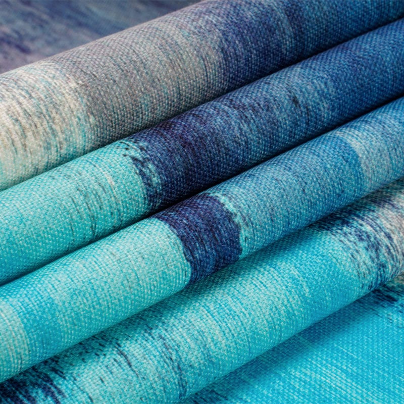 AILUER Turquoise and Grey Table Runner,Teal Abstract Modern Art Burlap Table Runners for Table Dresser Runner Farmhouse Style for Dinner Party Holidays Home Decoration - Image 5