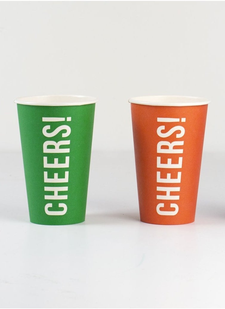 Talking Tables - Green Cheers Eco Party Cup 16oz 8pack - Image 1