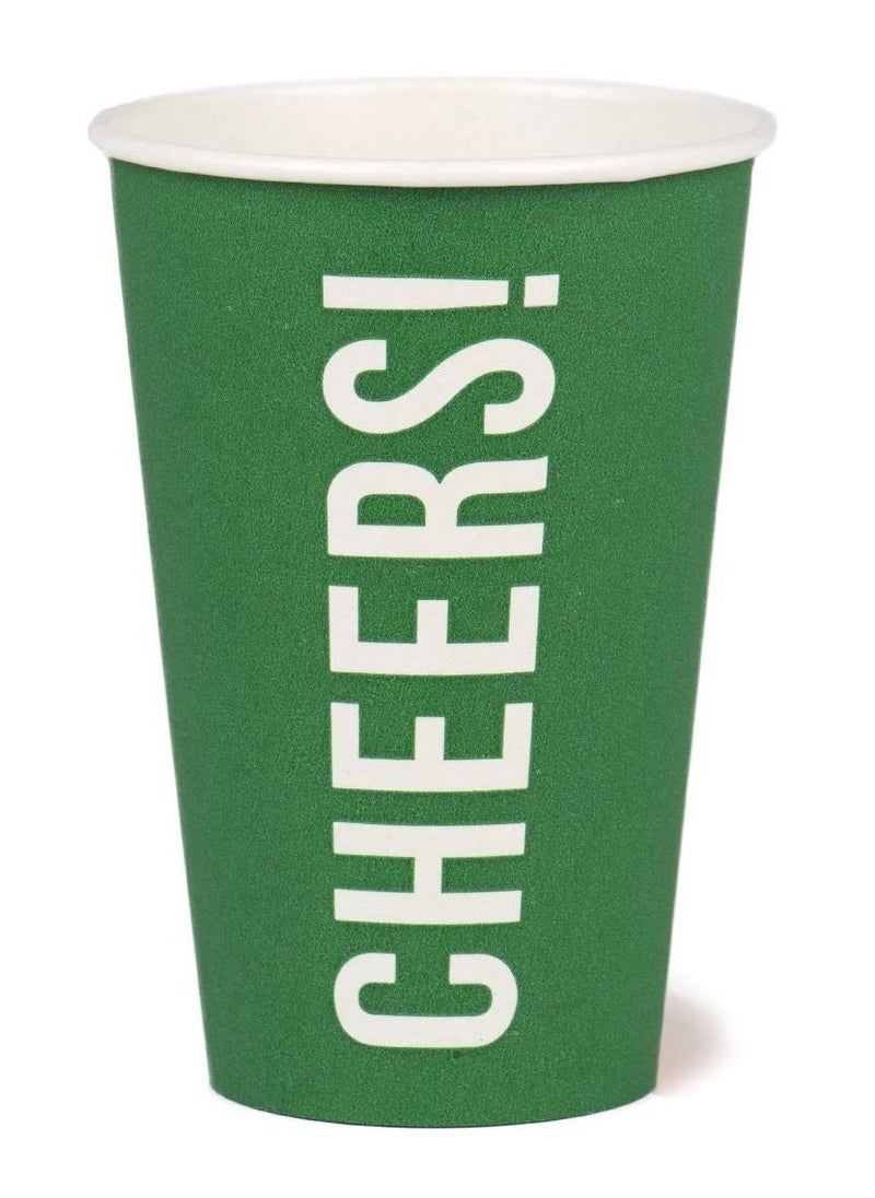 Talking Tables - Green Cheers Eco Party Cup 16oz 8pack - Image 1