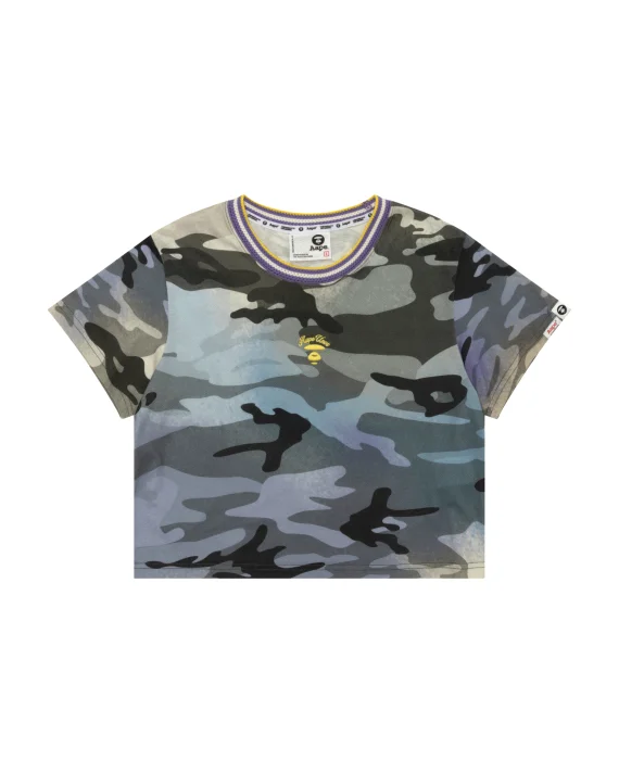 AAPE AAPEUNVS moonface camo cropped tee